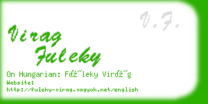 virag fuleky business card